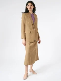 Pomandere - Single-Breasted Jacket in Tobacco