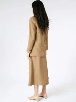 Pomandere - Single-Breasted Jacket in Tobacco