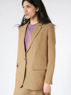 Pomandere - Single-Breasted Jacket in Tobacco