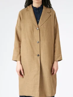 Pomandere - Single-Breasted Coat in Tobacco