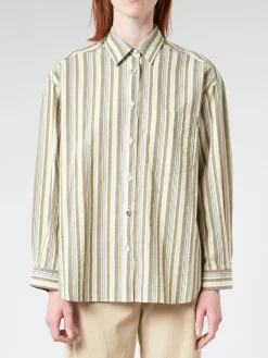 Pomandere - Stripe Shirt in Khaki