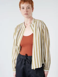 Pomandere - Stripe Shirt in Pistachio