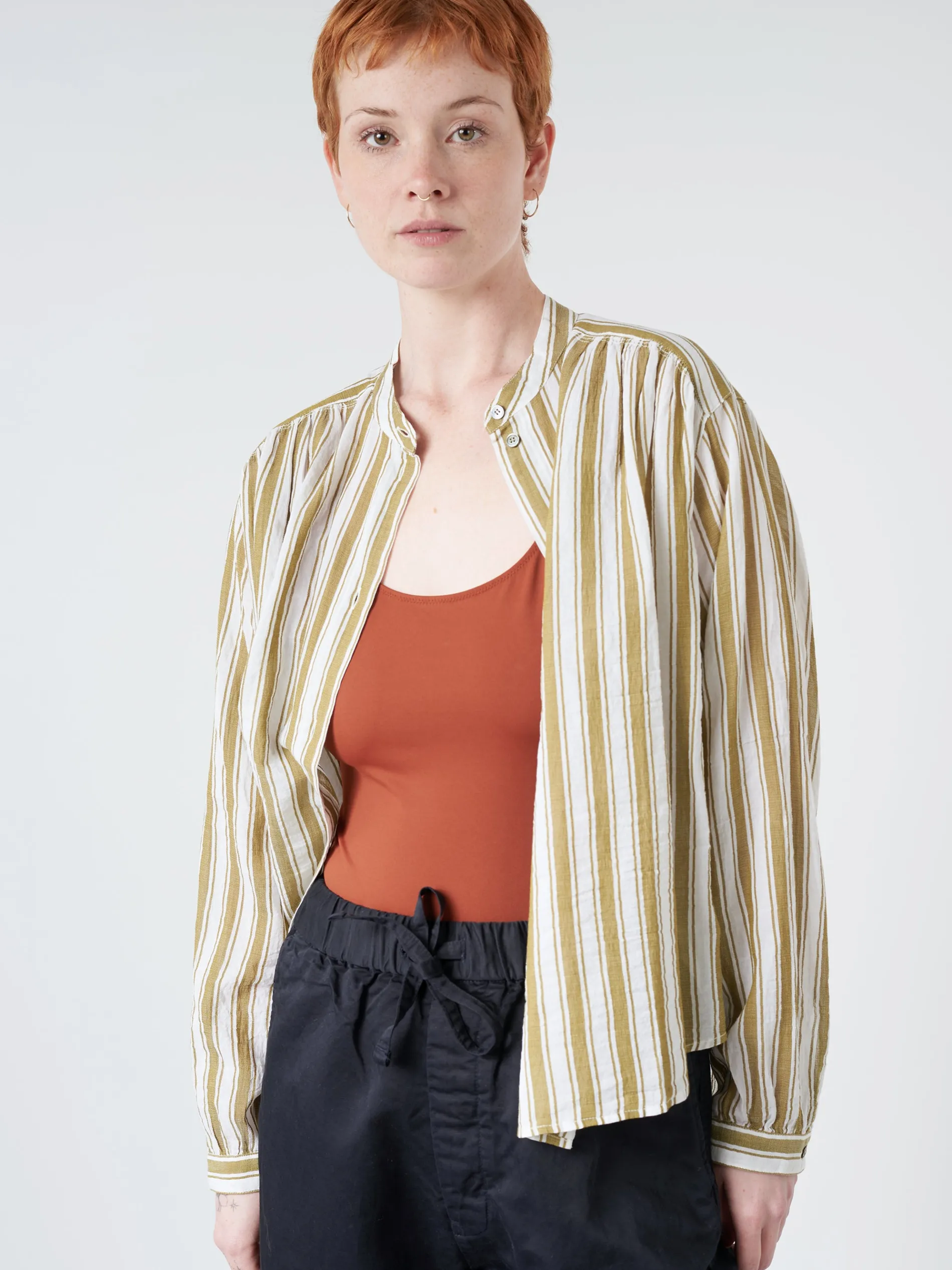 Pomandere - Stripe Shirt in Pistachio