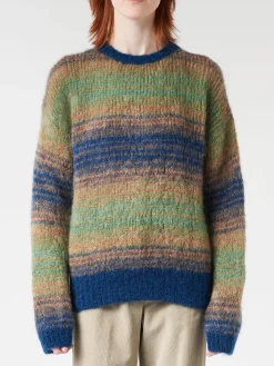 Pomandere - Striped Crewneck Sweater in Mint