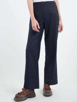 Pomandere - Wide Leg Trousers in Night Blue