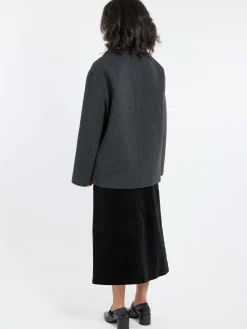 Pomandere - Wool-Blend Cloth Peacoat in Anthracite