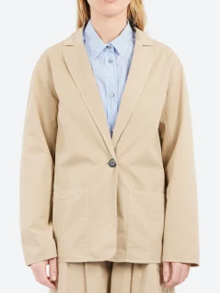 Pomandère - Cotton Gabardine Jacket in Sand