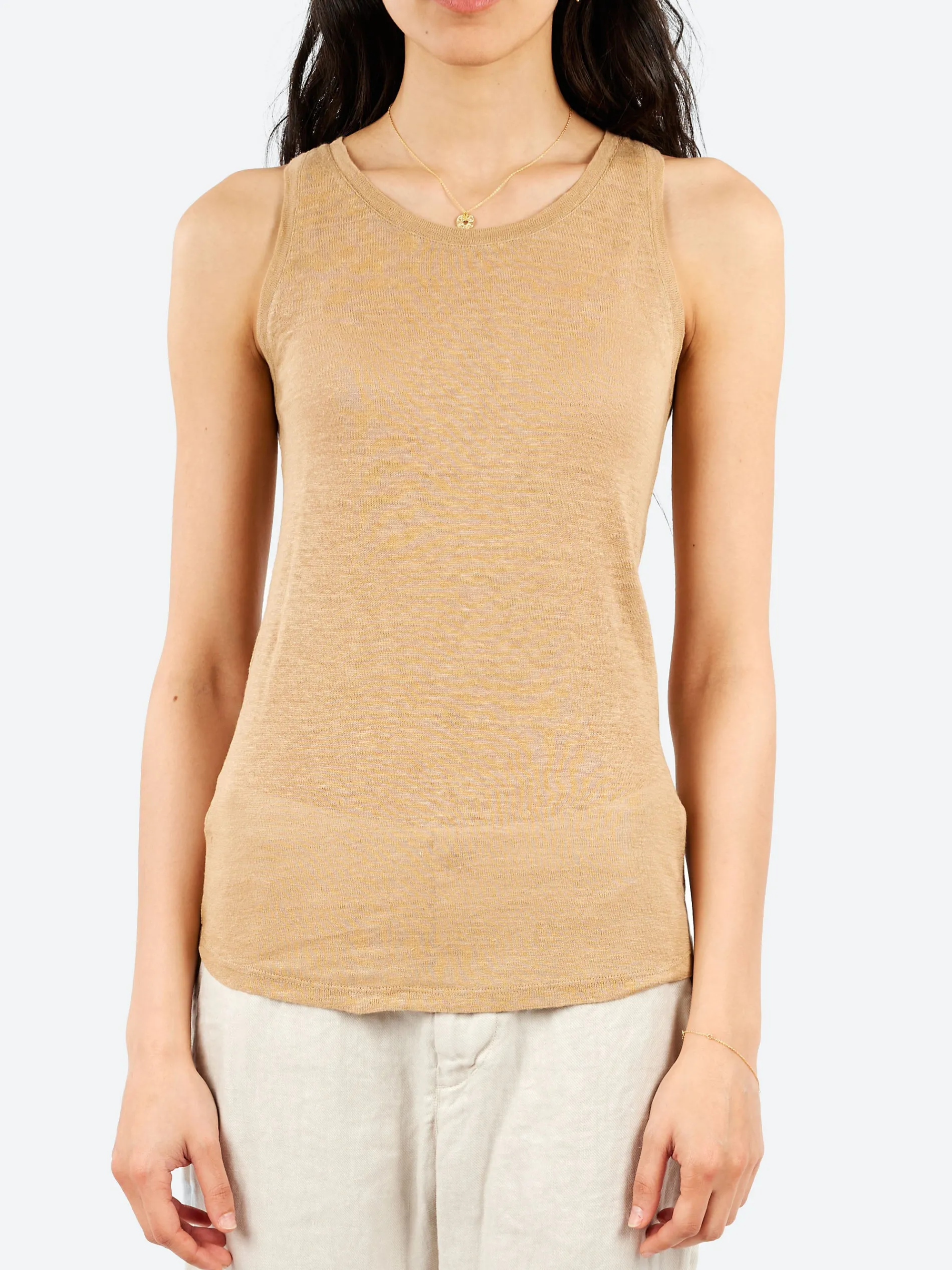 Pomandère - Linen Jersey Tank Top in Rope