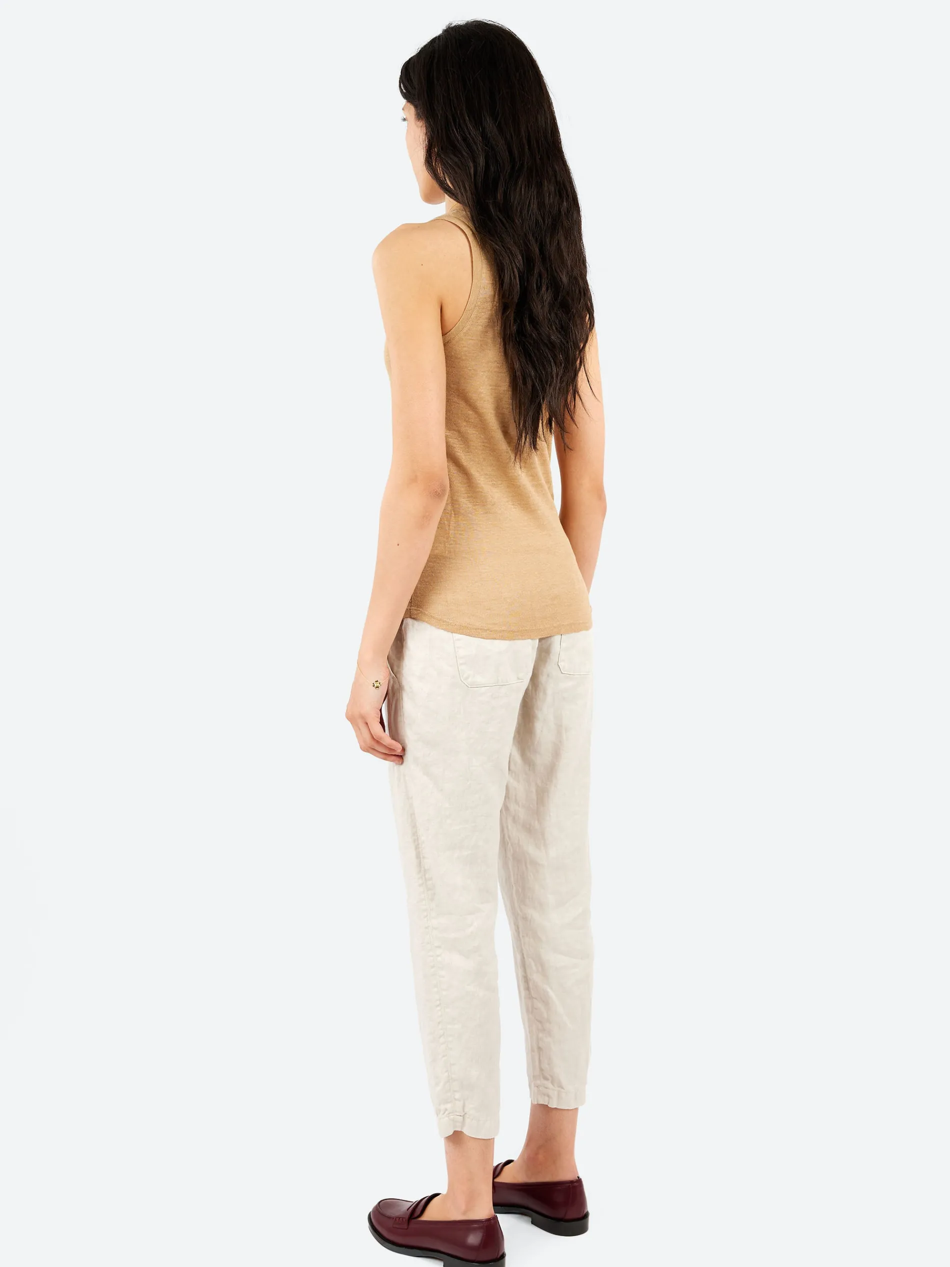 Pomandère - Linen Jersey Tank Top in Rope