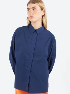 Pomandère - Poplin Shirt in Night Blue