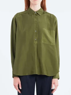 Pomandère - Silk Shirt in Sage