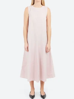 Pomandère - Sleeveless Poplin Dress in Magnolia