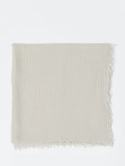 Pomandère - Tencel and Wool Gauze Scarf in Ice