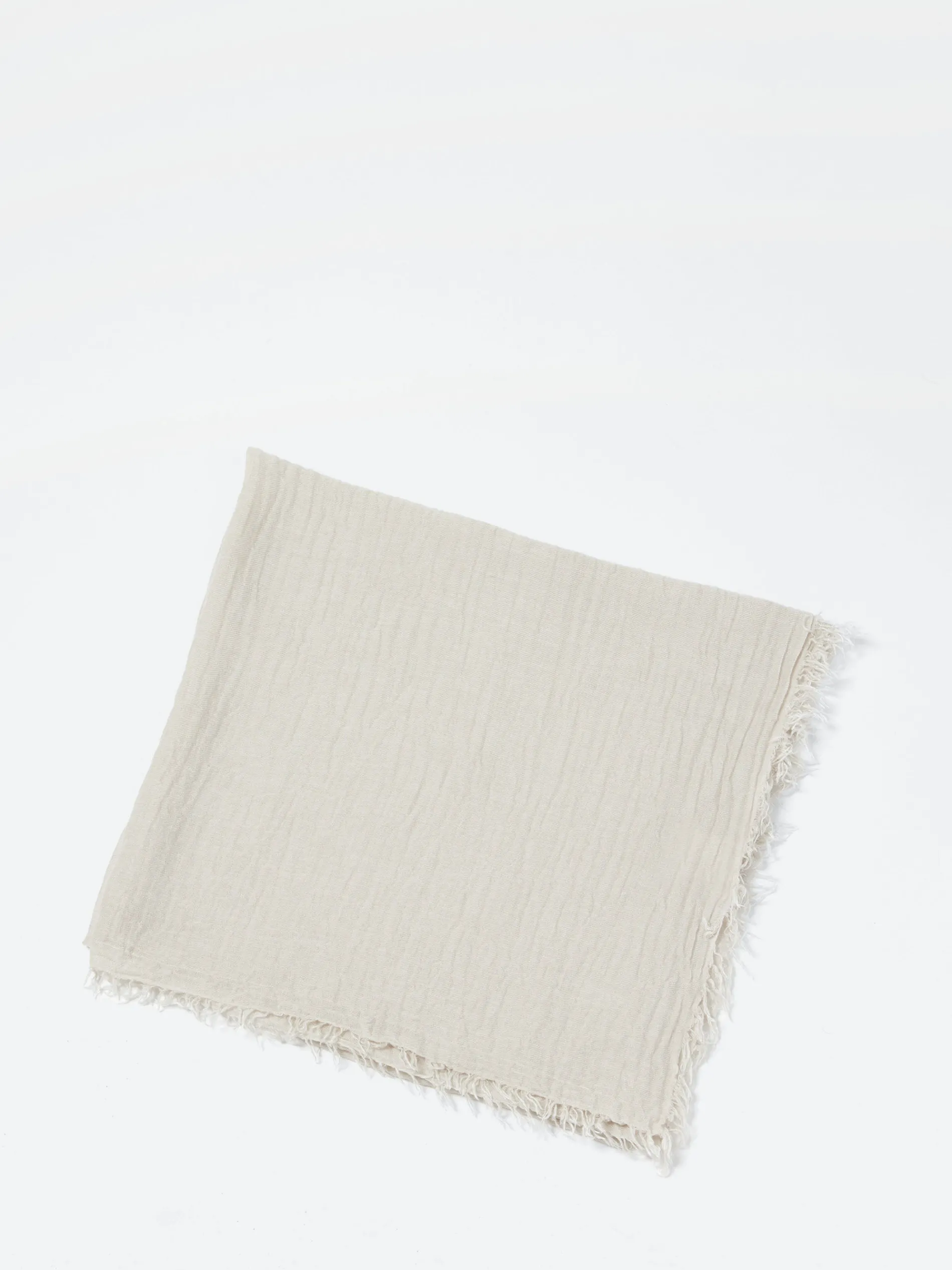 Pomandère - Tencel and Wool Gauze Scarf in Ice