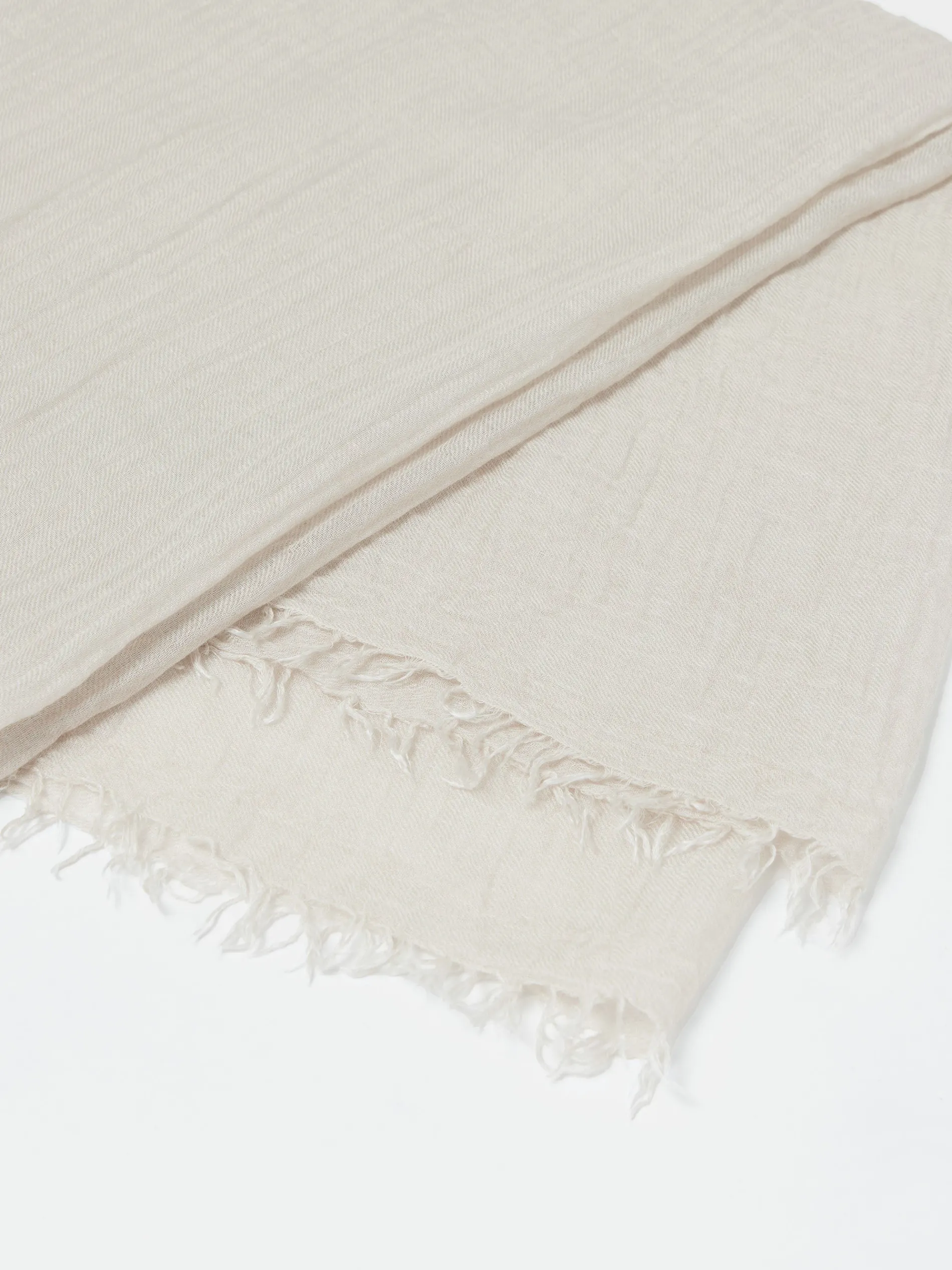 Pomandère - Tencel and Wool Gauze Scarf in Ice