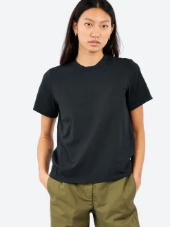 Pomandère - Unevenely-Dyed Cotton Jersey T-Shirt in Black
