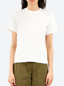 Pomandère - Unevenely-Dyed Cotton Jersey T-Shirt in Milk