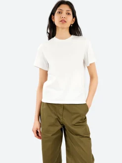 Pomandère - Unevenely-Dyed Cotton Jersey T-Shirt in Milk