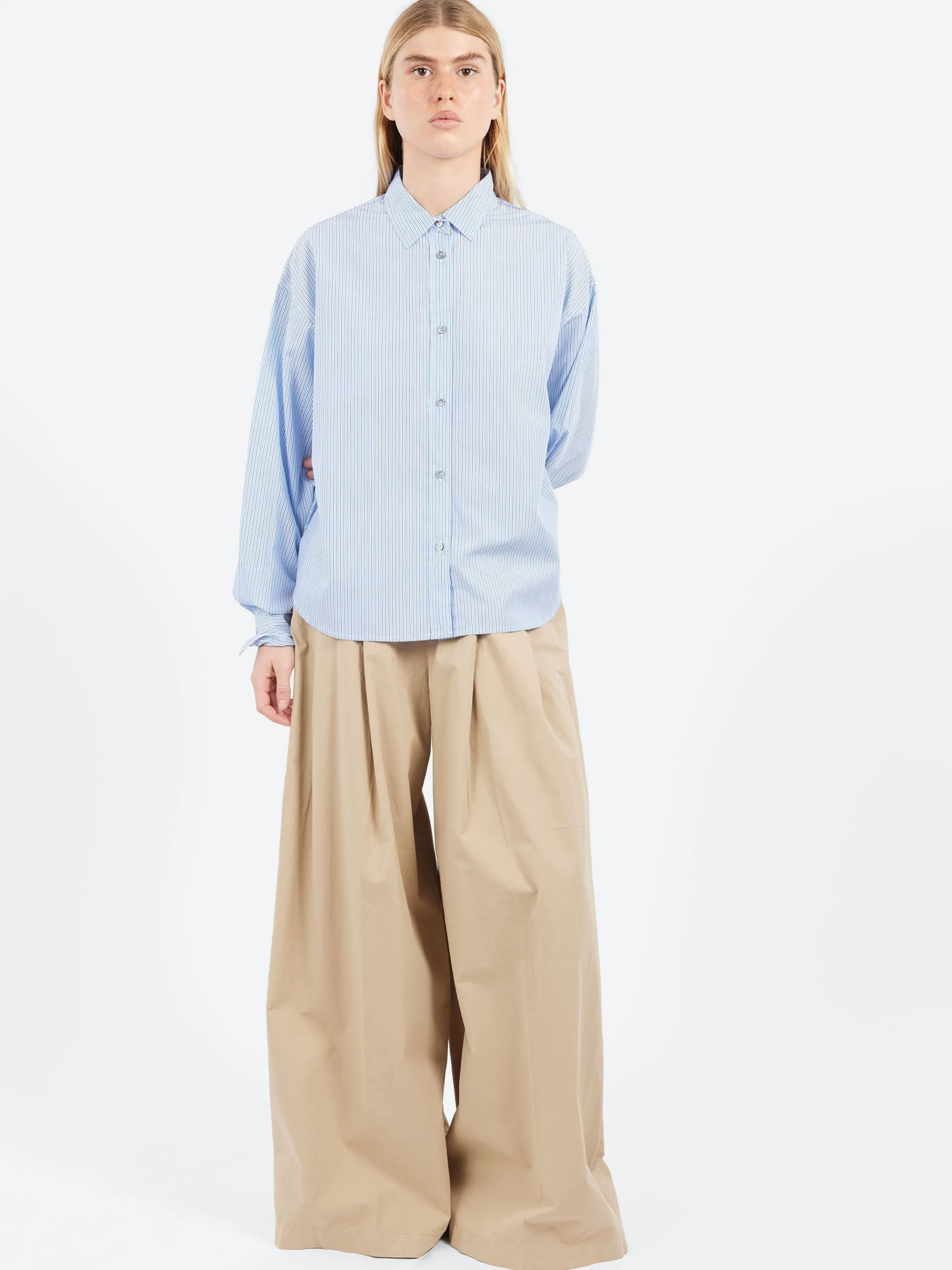 Pomandère - Wide Leg Trousers in Sand