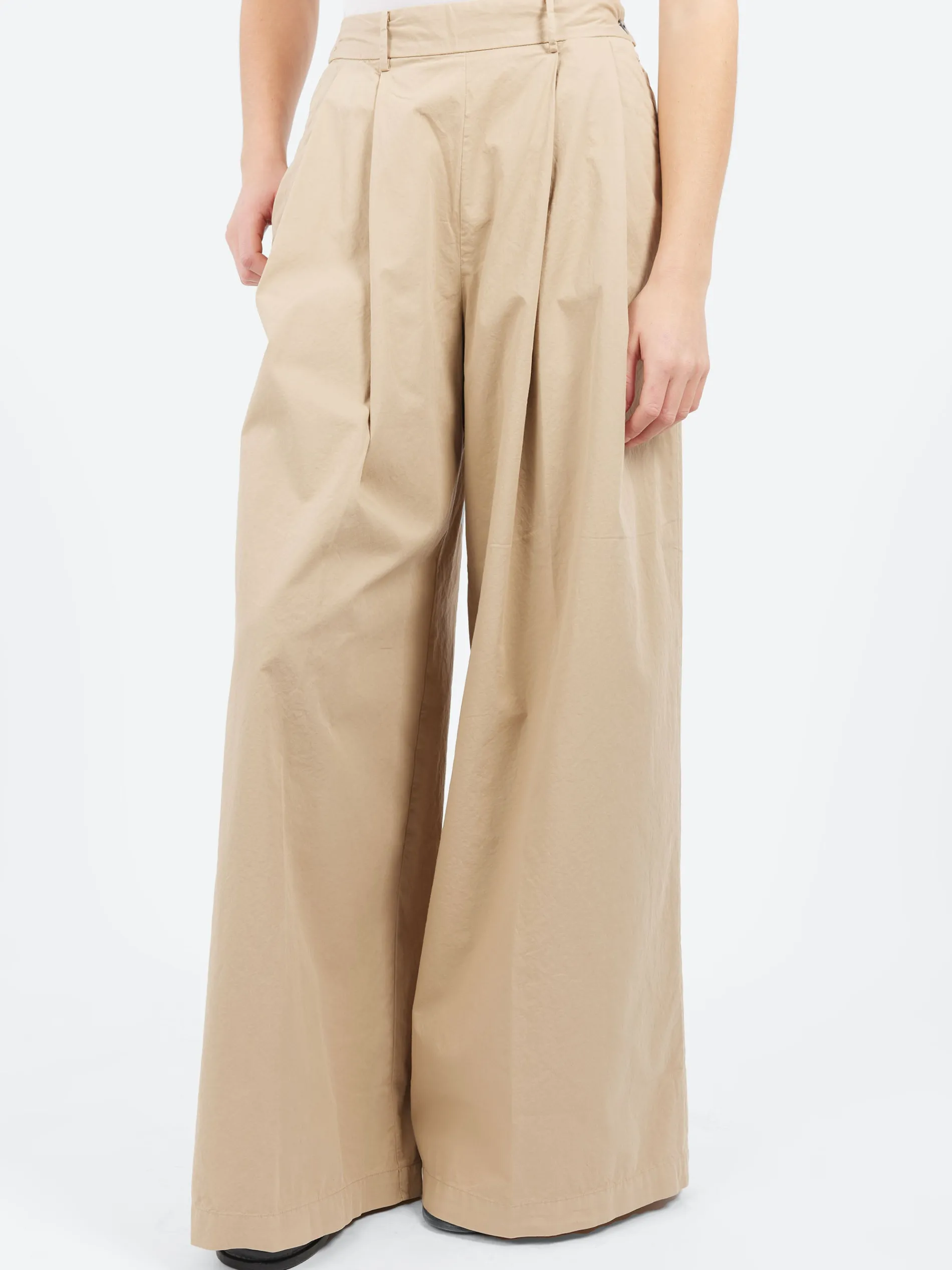 Pomandère - Wide Leg Trousers in Sand