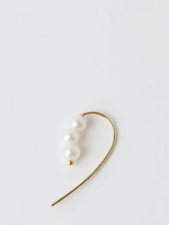 Poppy Finch - Triple Baby Pearl Hook Earrings