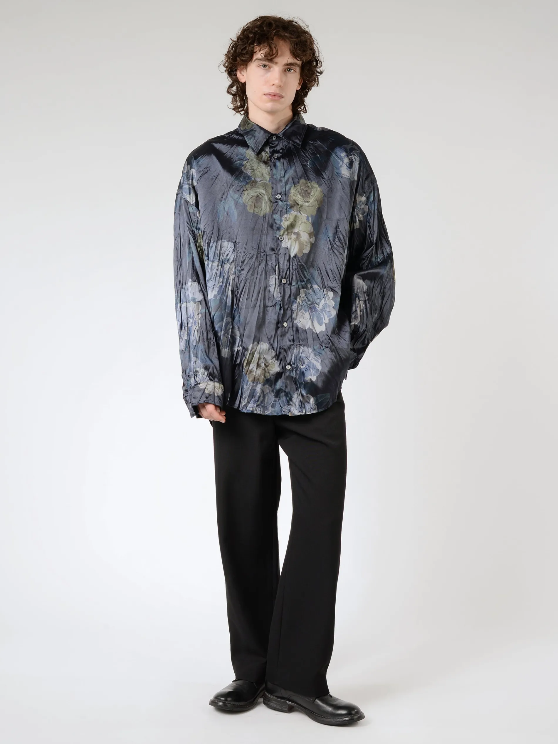 Printed Button-Up Shirt