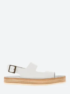 Punto Pigro - Alpha 3 Two Strap Sandal in Bianca Vacchetta