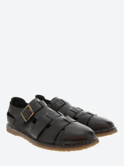 Punto Pigro - Hand 33 Fisherman Sandals in Nero Topeka