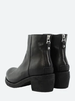 Punto Pigro - Texas 03 Heeled Ankle Boot in Nero Topeka