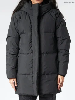 Quartz Co. - June Hooded Down Puffer Jacket in Black