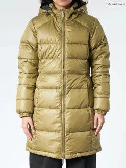 Quartz Co. - Lucia Hooded Down Puffer Jacket in Khaki