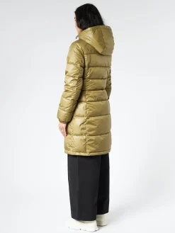 Quartz Co. - Lucia Hooded Down Puffer Jacket in Khaki
