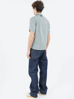 Rag & Bone - Avery Gauze Shirt in Stone Blue Stripe