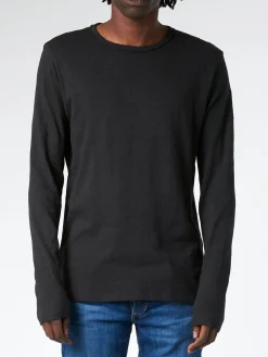 Rag & Bone - Classic Flame Long Sleeve Tee in Black