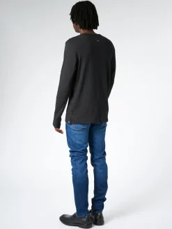 Rag & Bone - Classic Flame Long Sleeve Tee in Black