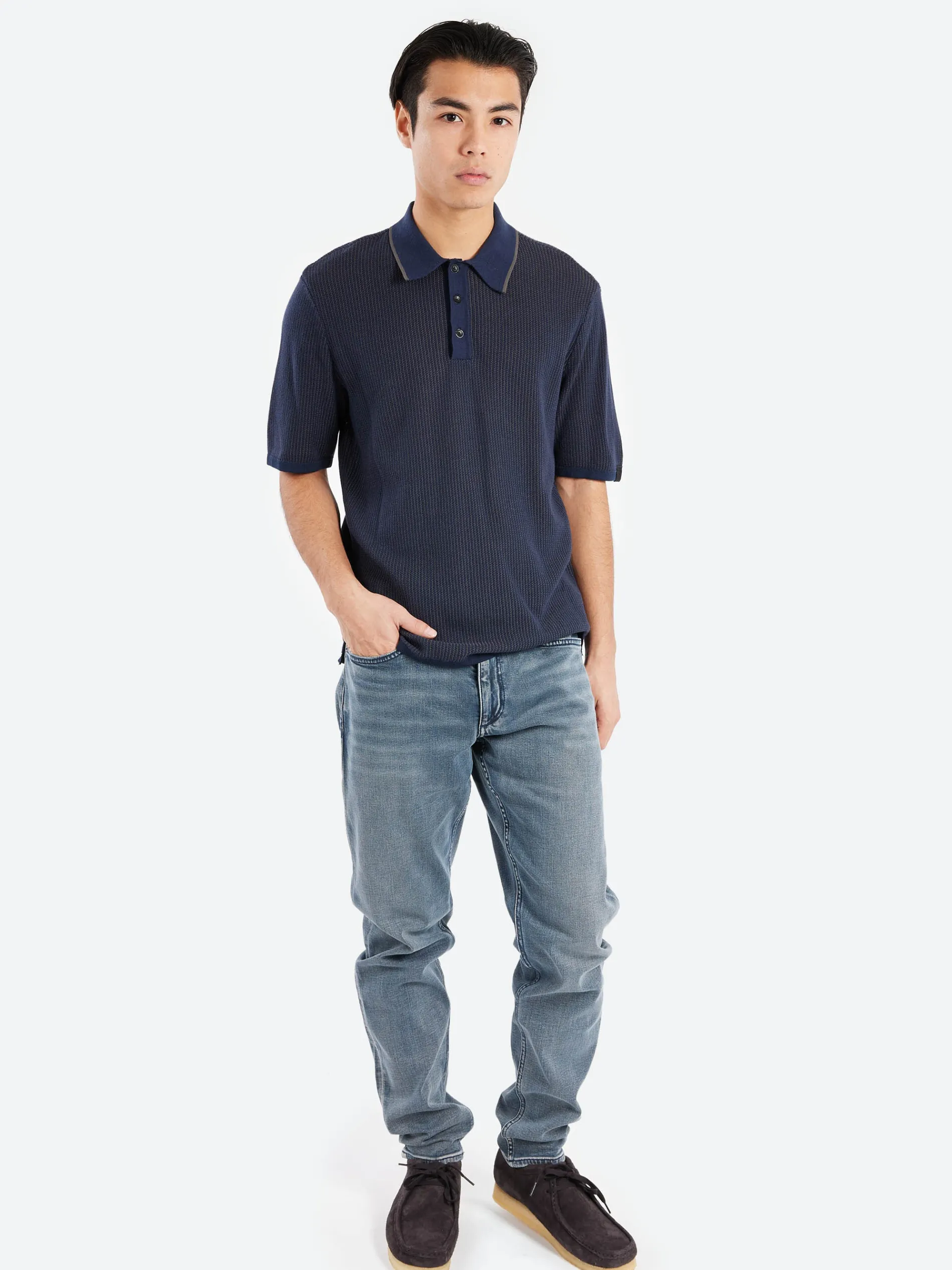 Rag & Bone - Harvey Knit Polo in Salute