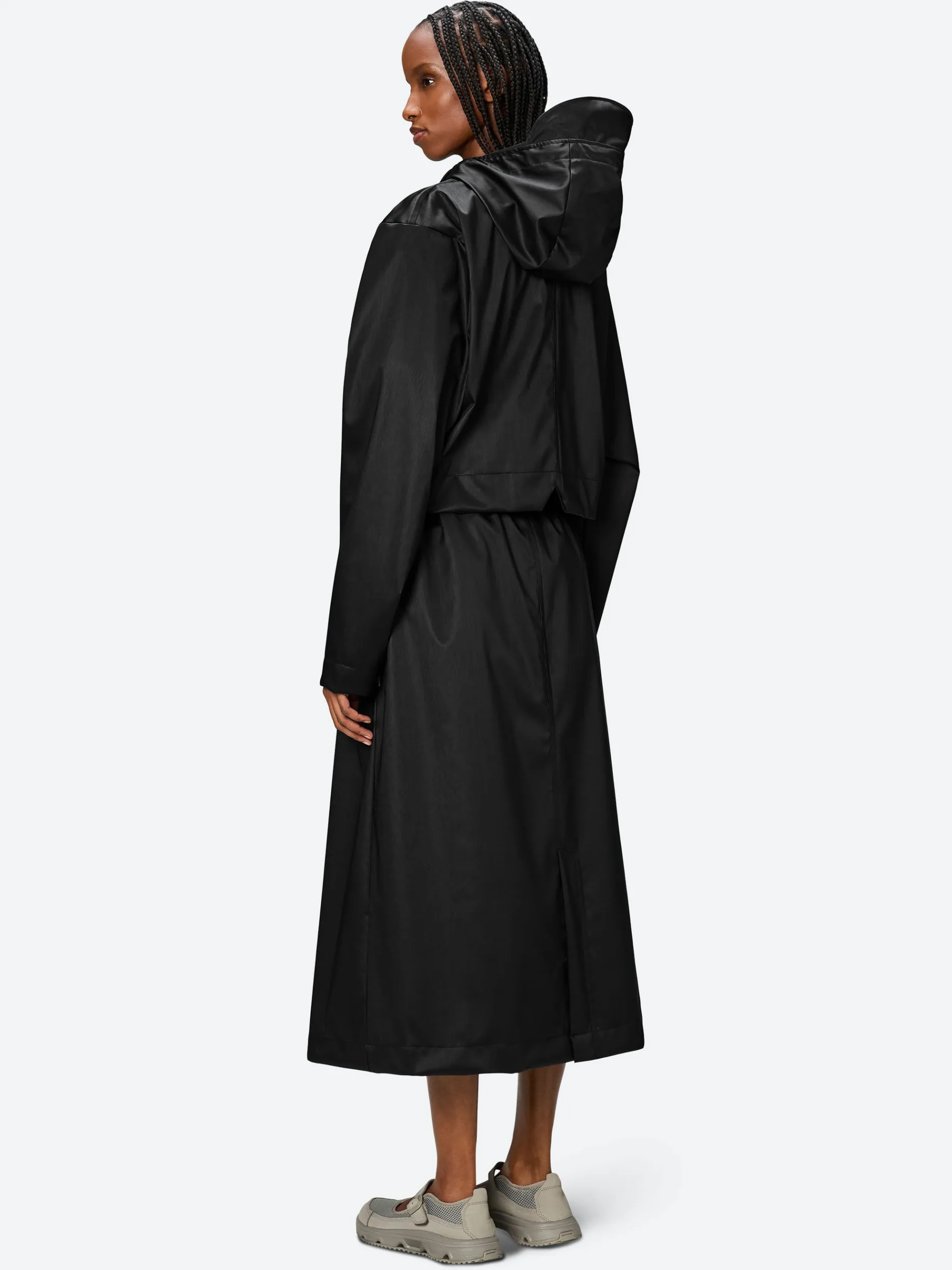 Rains - Bold Longest Jacket in Black