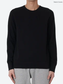 Reigning Champ - Lightweight Terry Crewneck in Black
