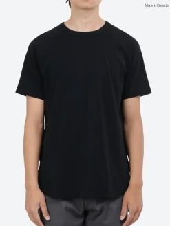 Reigning Champ - Lightweight Jersey Raglan Tee in Black