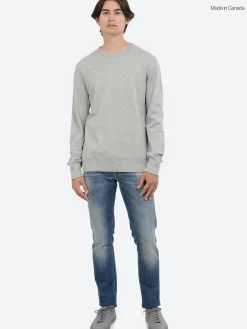 Reigning Champ - Lightweight Terry Crewneck in Heather Grey