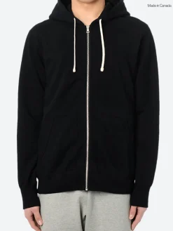 Reigning Champ - Midweight Terry Full Zip Hoodie in Black