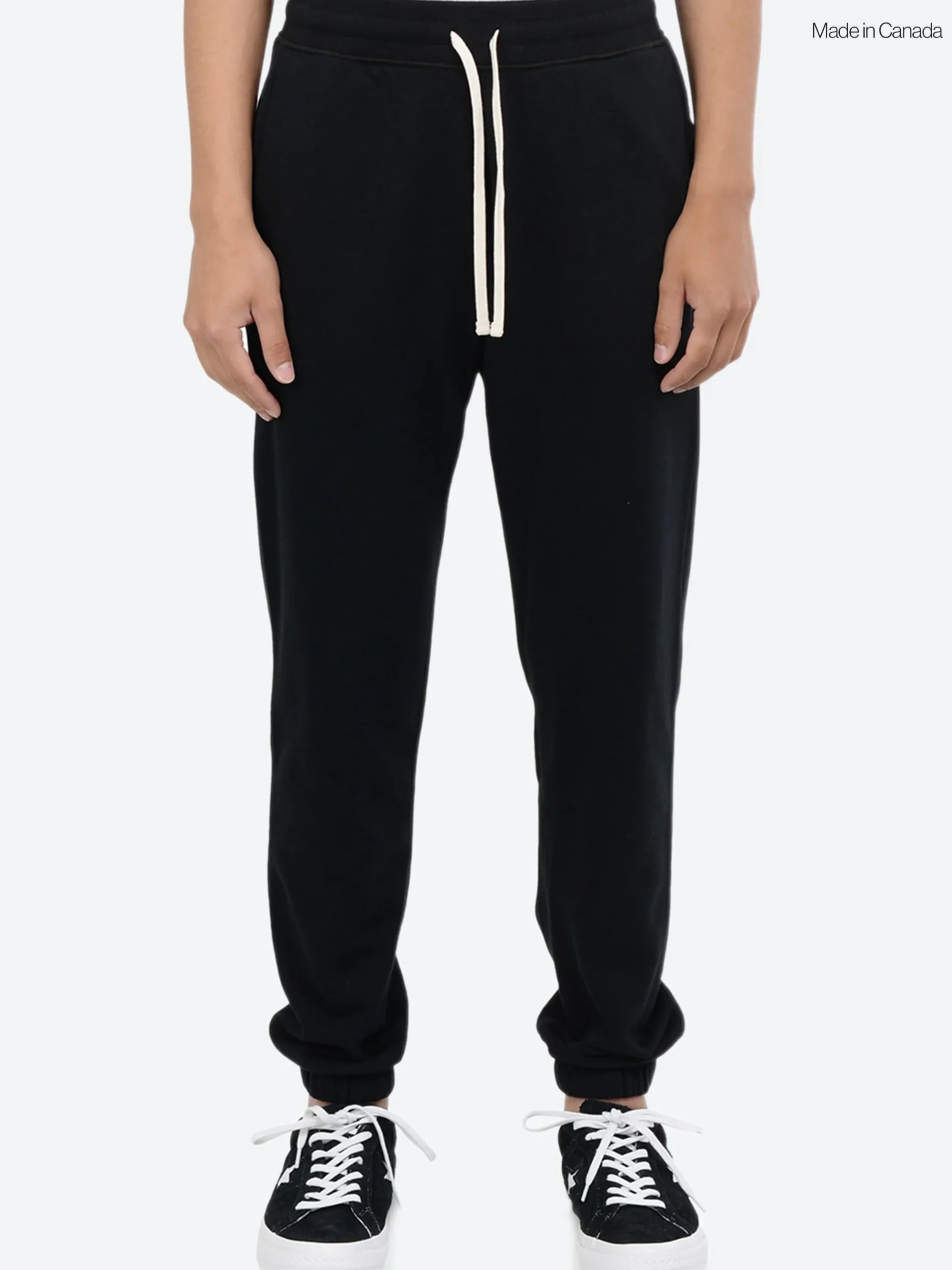 Reigning Champ - Midweight Terry Cuffed Sweatpant in Black