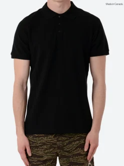 Reigning Champ - Pique Polo in Black