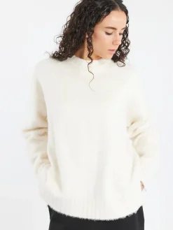 Roberto Collina - Brushed Over Sweater in Ecru