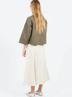 Roberto Collina - Cropped Shirt in Militare