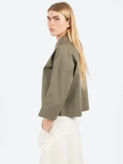 Roberto Collina - Cropped Shirt in Militare