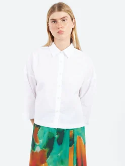 Roberto Collina - Cropped Shirt in Bianco