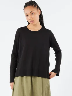 Roberto Collina - Long Sleeve Crewneck in Nero