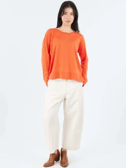 Roberto Collina - Long Sleeve Crewneck in Corallo