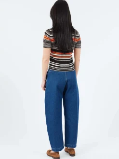 Roberto Collina - Multi-Striped Polo in Corallo